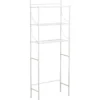 MEUBLE METAL 3 TABLETTES POUR TOILETTES BLANC