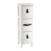 MEUBLE PAULOWNIA PM 3 TIROIRS POIGNEES DECO BLANC