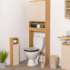 MEUBLE RESERVE DEROULEUR PAPIER WC 1 PORTE 1 ETAGERE RIVOLI