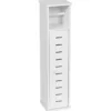MEUBLE RESERVE ET DEROULEUR PAPIER WC 1 PORTE SANTORIN