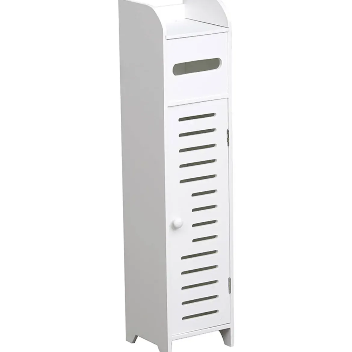 MEUBLE RESERVE ET DEROULEUR PAPIER WC 1 PORTE BLANC