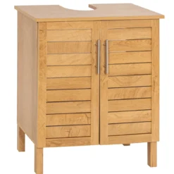 MEUBLE SOUS LAVABO 2 PORTES 1 ETAGERE COLONIAL