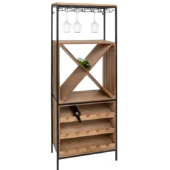 MEUBLE BAR BOUTEILLE BAKOS D.60X30X160CM