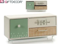 MEUBLE BOIS HORIZONTAL 3 TIROIRS HOME