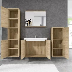 MEUBLE DE SALLE DE BAIN SUSPENDU MIROIR VASQUE C