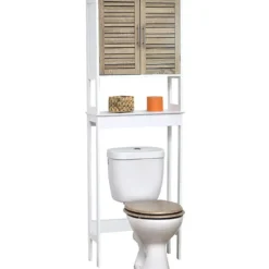 MEUBLE DESSUS WC MDF 2 PORTES ETAGERE MDF STOCKHOLM