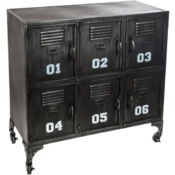 MEUBLE METAL 6 PORTES SEVIN