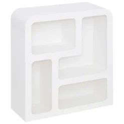 MEUBLE 4 NICHES SOLEYA BLANC D.75X30CM