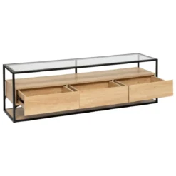 MEUBLE TV 3 TIROIRS ALDEA BEIGE D.160X50X40CM