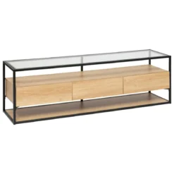 MEUBLE TV 3 TIROIRS ALDEA BEIGE D.160X50X40CM