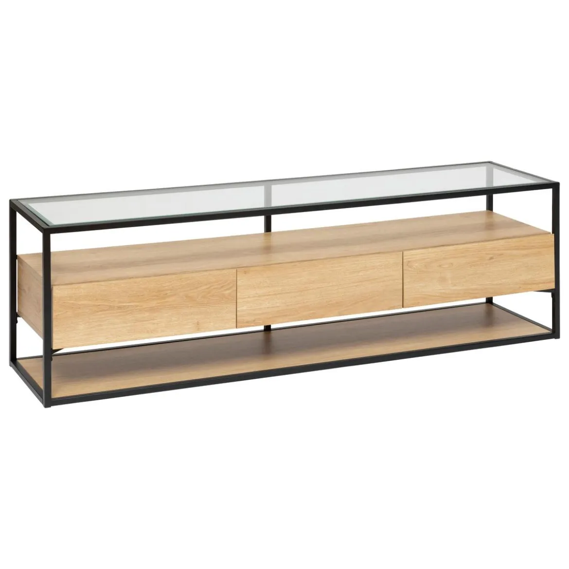 MEUBLE TV 3 TIROIRS ALDEA BEIGE D.160X50X40CM