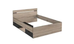 MICHIGAN LIT EN 140X190CM 2 TIROIRS 1 NICHE