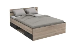 MICHIGAN LIT EN 140X190CM 2 TIROIRS 1 NICHE