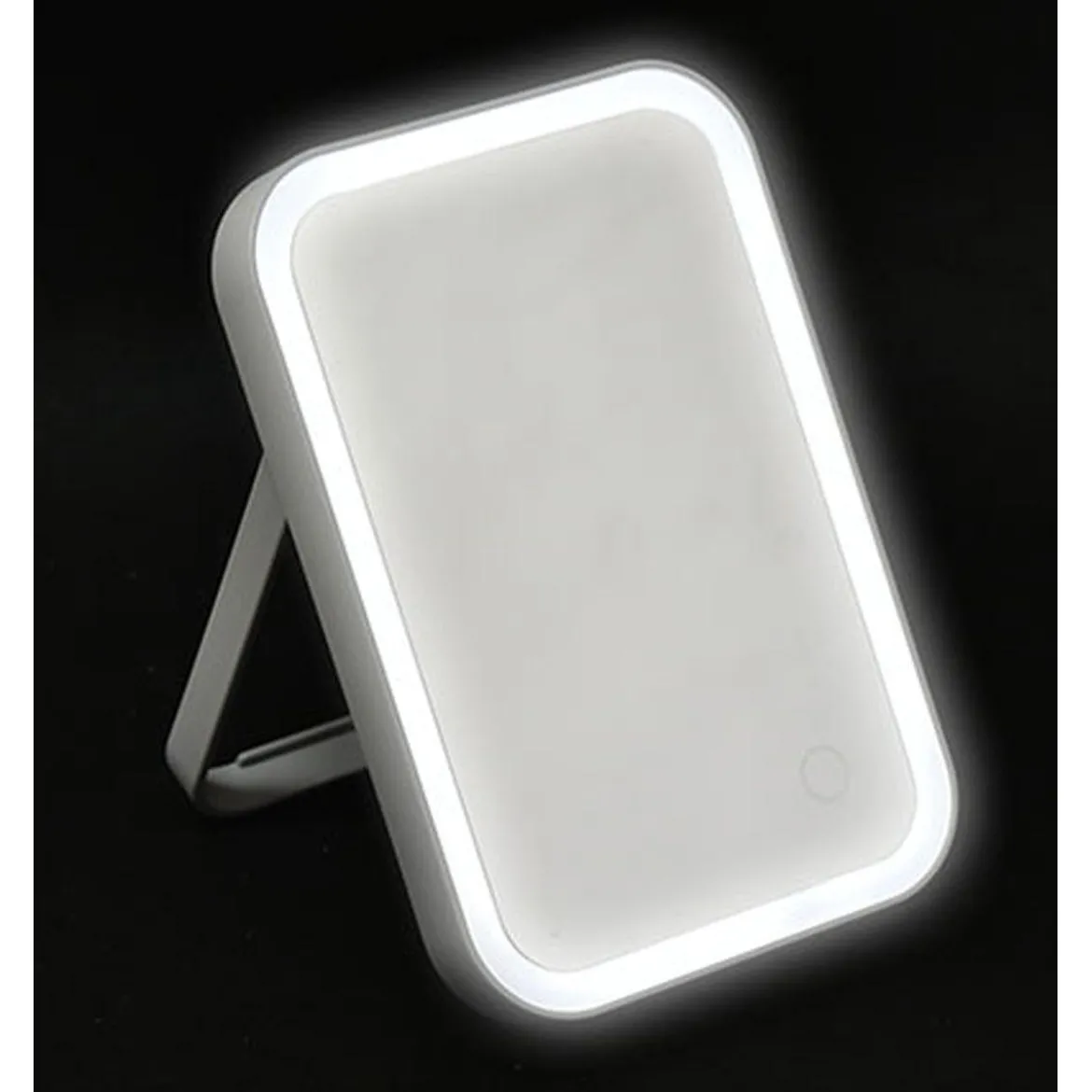 MIROIR RECTANGULAIRE A LED SUR PIED GRIS