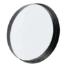 MIROIR ROND METAL AVEC BORDURE D.40CM A FIXER NOIR
