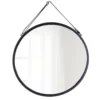 MIROIR A SUSPENDRE METAL D.38CM NOIR