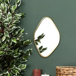 MIROIR DECO CONTOUR DECO DORE LOSANGE