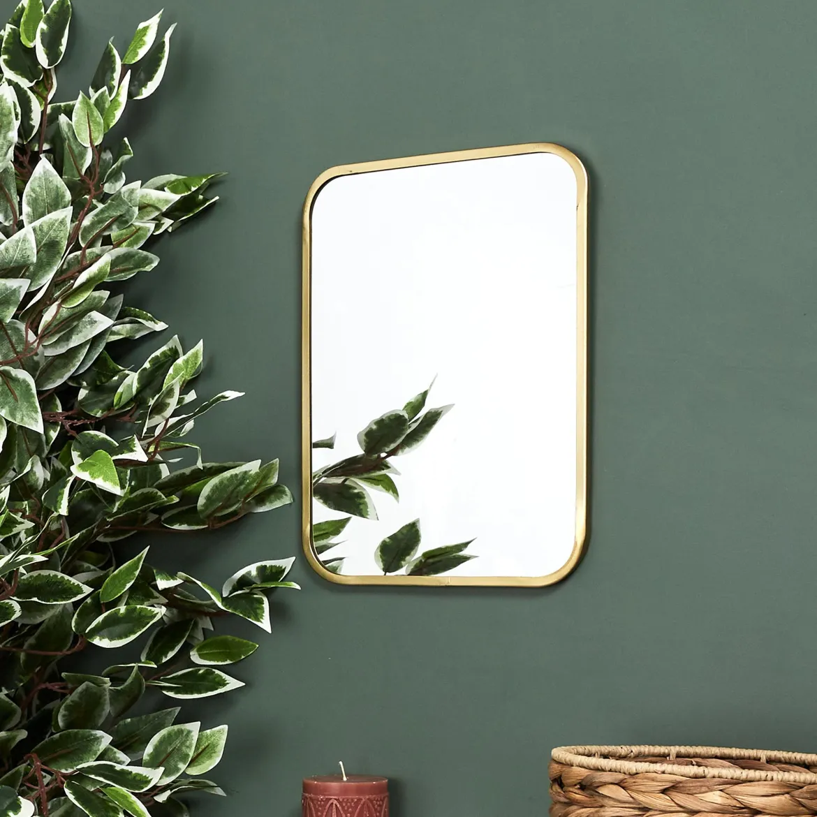 MIROIR DECO CONTOUR DECO DORE CARRE