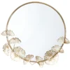MIROIR FEUILLES GINKGO DORE D.45CM