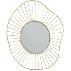 MIROIR FILAIRE DORE ASYMETRIQUE 34X30CM