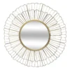MIROIR METAL FLEUR OR D.67CM