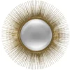 MIROIR METAL SOLEIL OR D.58CM