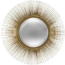 MIROIR METAL SOLEIL OR D.58CM