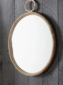 MIROIR OVALE JUTE 45X37CM