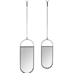 MIROIR OVAL SUSPENDU X2
