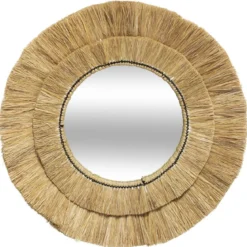 MIROIR RAPHIA SAFARI D.57CM