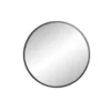 MIROIR ROND A SUSPENDRE D.50CM NOIR METAL
