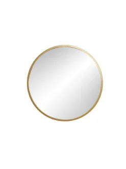 MIROIR ROND A SUSPENDRE D.50CM OR METAL