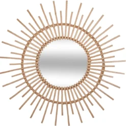 MIROIR ROTIN D.76CM