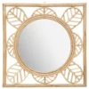 MIROIR ROTIN FLEUR AONI 52X52CM