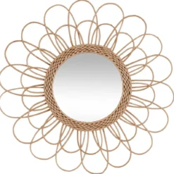 MIROIR ROTIN FLEUR D.56CM