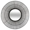 MIROIR ROTIN NOIR D.77CM