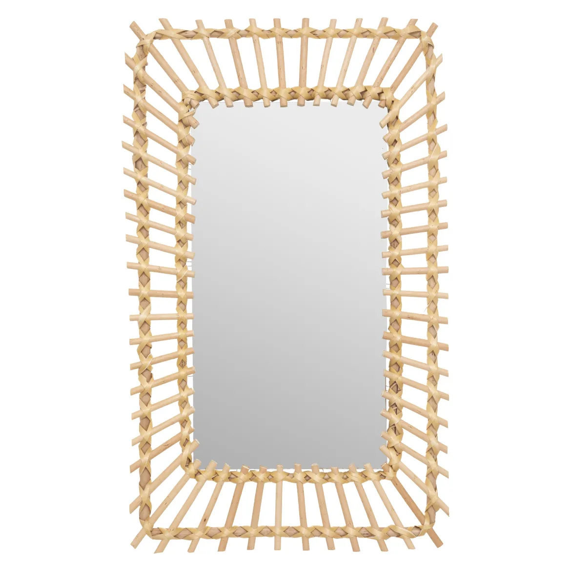 MIROIR ROTIN RECTANGLE D.35X58CM