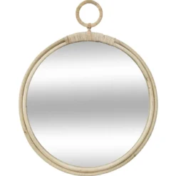 MIROIR ROTIN ROND CAROLINA D.38CM