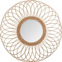 MIROIR ROTIN ROSACE D.58CM