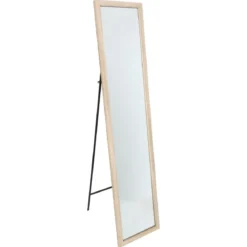 MIROIR SUR PIED EFFET BOIS 35X155CM