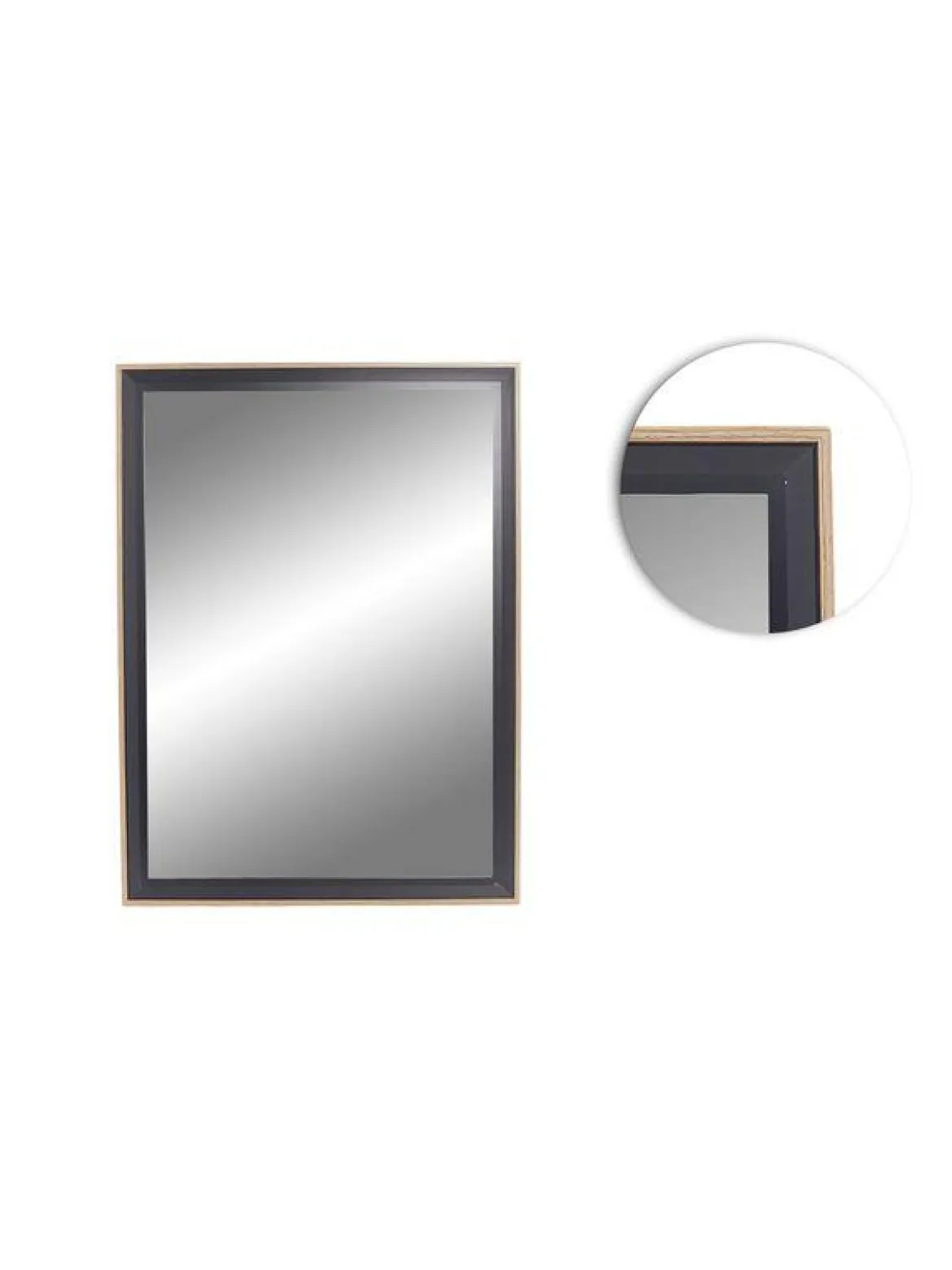 MIROIR SUSPENSION 40X50CM NOIR