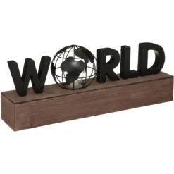 MOT DECO LED WORLD NOIR L.38CM