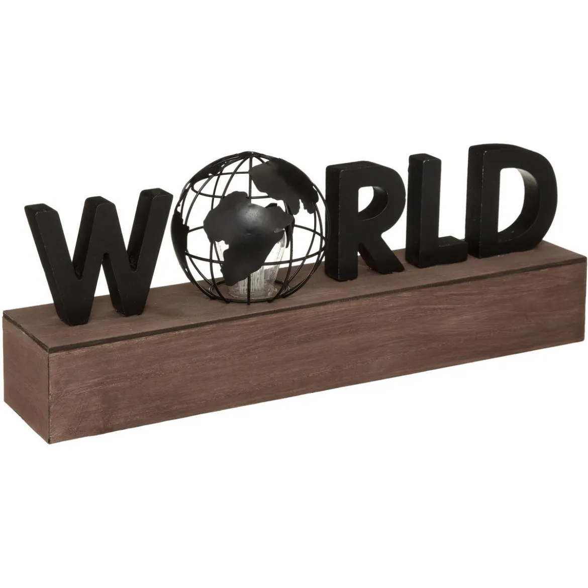 MOT DECO LED WORLD NOIR L.38CM