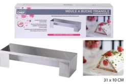 MOULE A BUCHE TRIANGLE INOX 31X10CM
