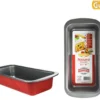 MOULE CAKE 25CM ACIER ANTI ADHERENT ROUGE ROSSANA