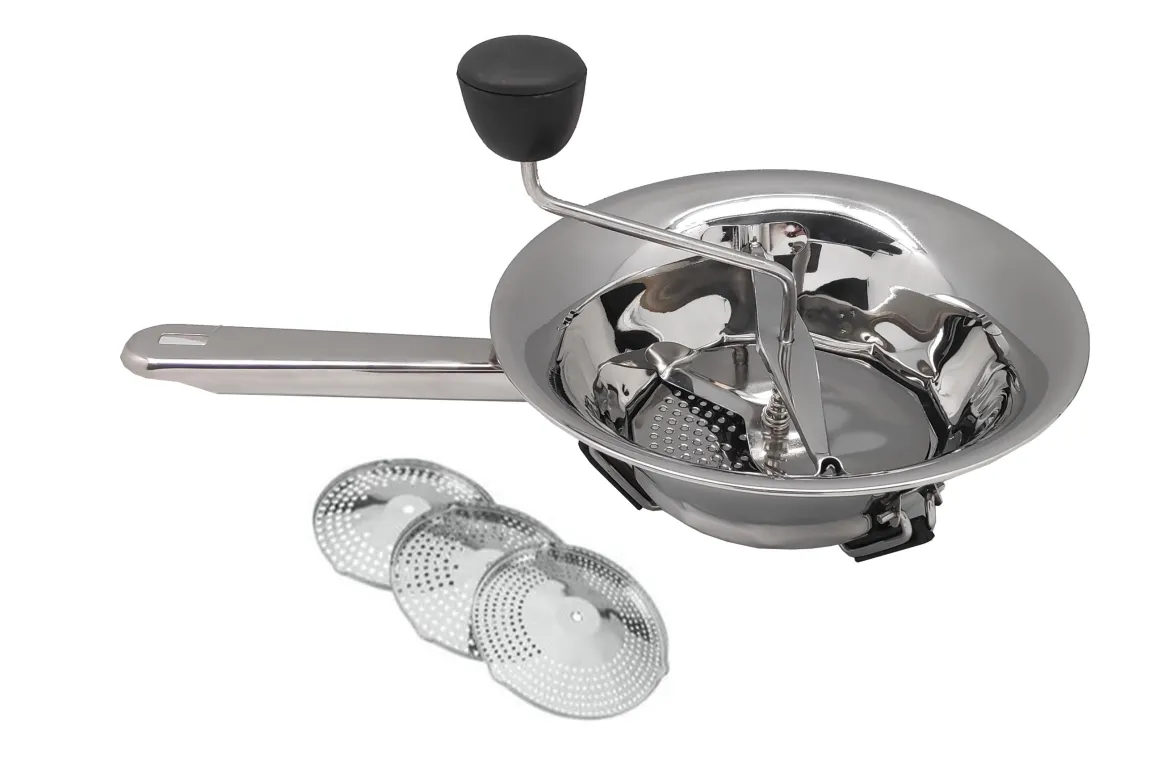 MOULIN A LEGUMES INOX 24CM AVEC 3 GRILLES