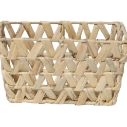 MOYEN PANIER EVASE AVEC POIGNEES JACINTHE TRESSEE NATURAL
