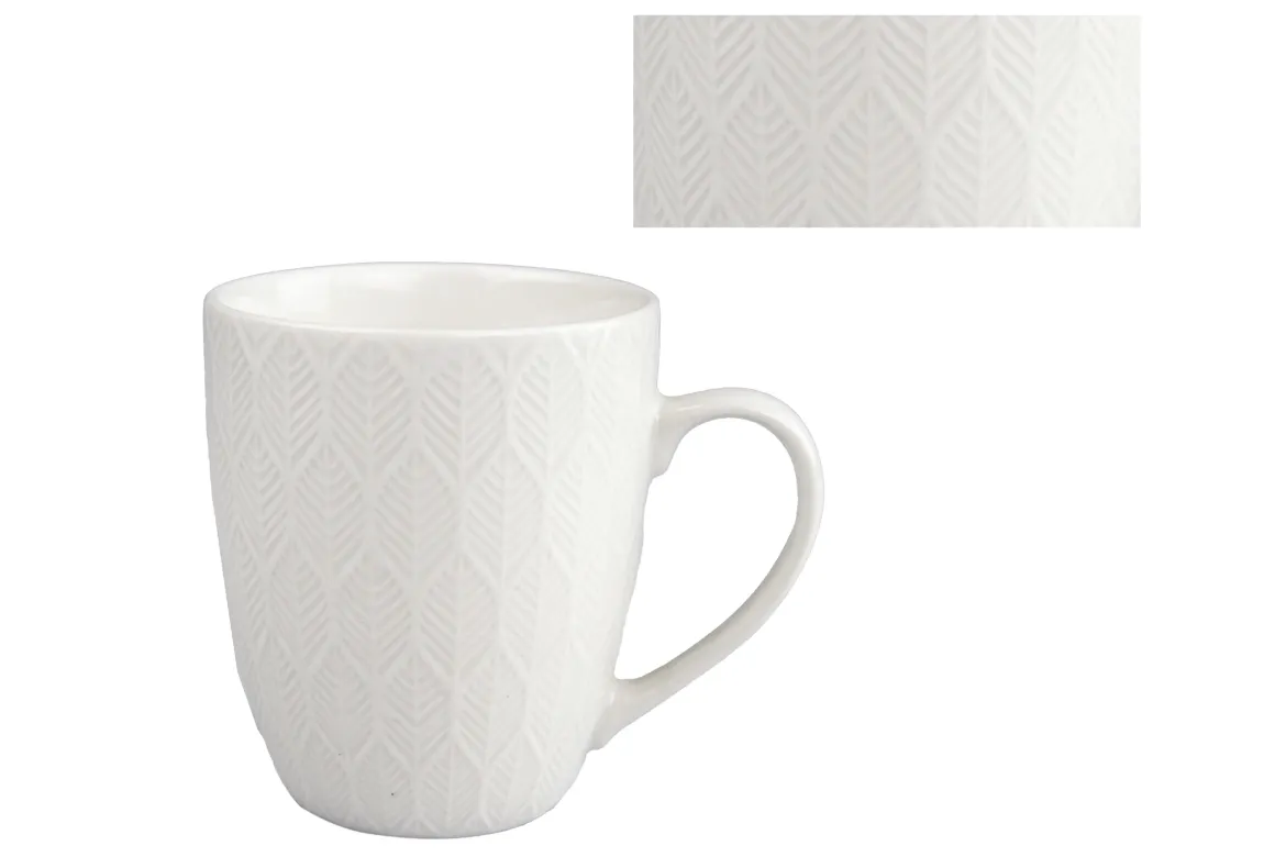 MUG BOMBE LEAF PORCELAINE 38CL