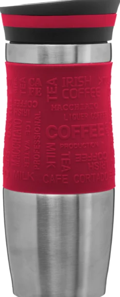 MUG ISOLANT DOUBLE PAROI 35CL ROUGE