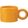 MUG PORCELAINE FILLO JAUNE 35.5CL FINITION MATE 6.1X4X3.2CM